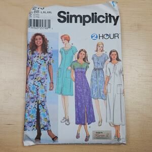 Vintage 1900s Simplicity 2 Hour Pattern by Karen Z Dress L, XL, XXL Two lengths